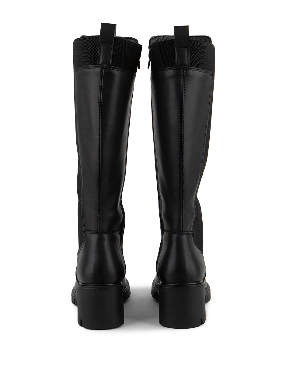 Bota alta negra para mujer Charlotte Black - detalle exterior
