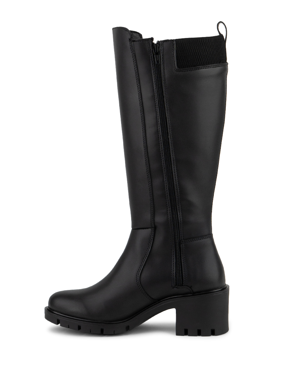 Bota alta negra para mujer Charlotte Black - detalle interior
