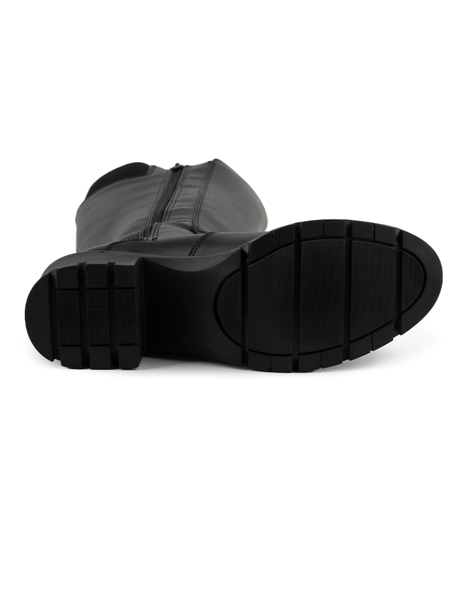 Bota alta negra para mujer Charlotte Black - detalle de suela