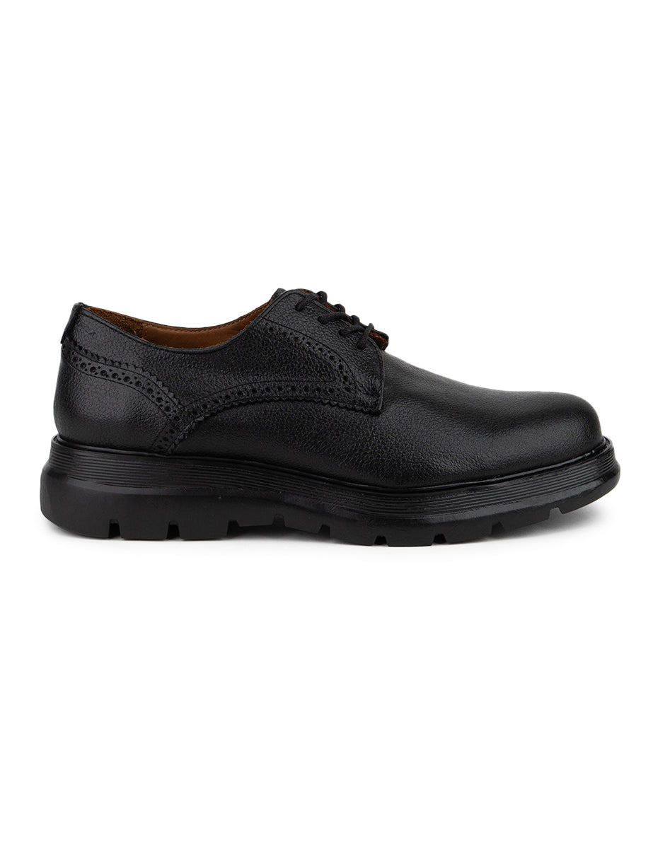 Zapato derby negro para hombre Alonzo Black - vista principal