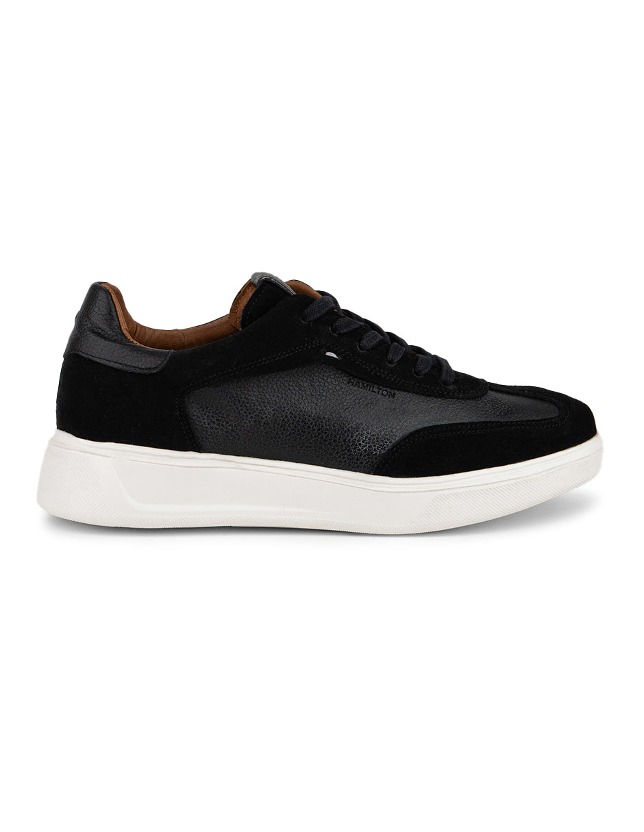 Tenis negro para hombre Bento Black - vista principal