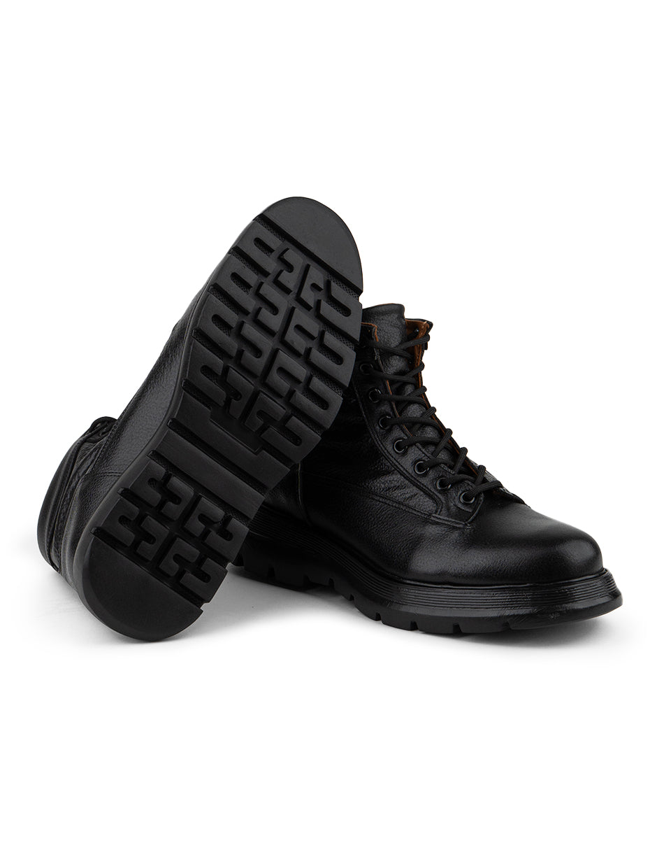 Bota combat negra para hombre Boston Black - vista posterior